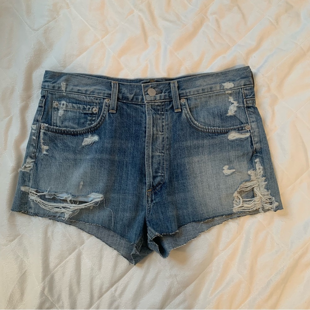 Agolde Parker Vintage Cut Off Denim Shorts